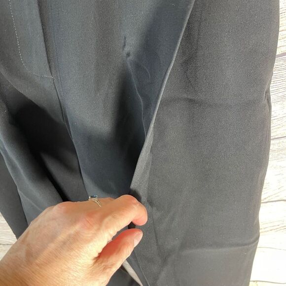 Lafayette 148 Black Crepe Drape Pleated No Waistband Pants Sz 2 - Picture 9 of 11